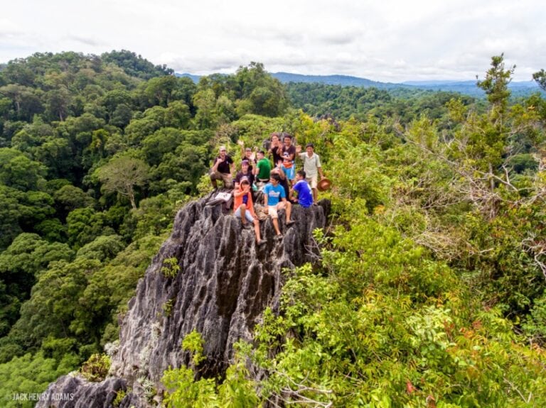 Jungle and limestone karst scenery on the Sapulot adventure, Sabah