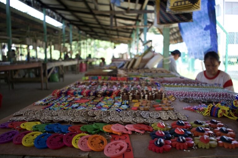 Penan handicrafts on sale at Gunung Mulu, Sarawak