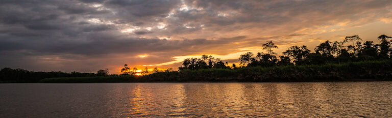 Sunset over the Kinabatangan River, Sabah