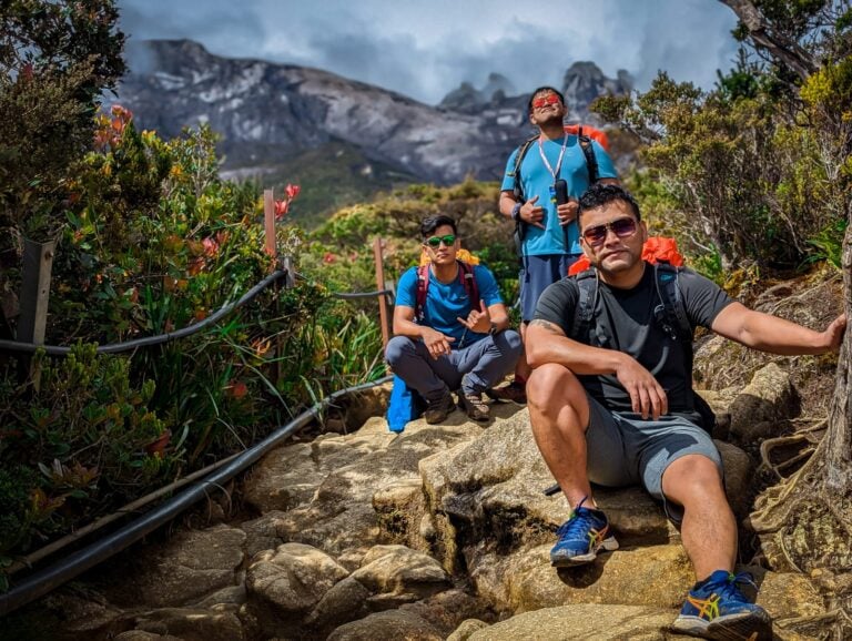 Guests at the summit of Mount Kinabalu, Sabah