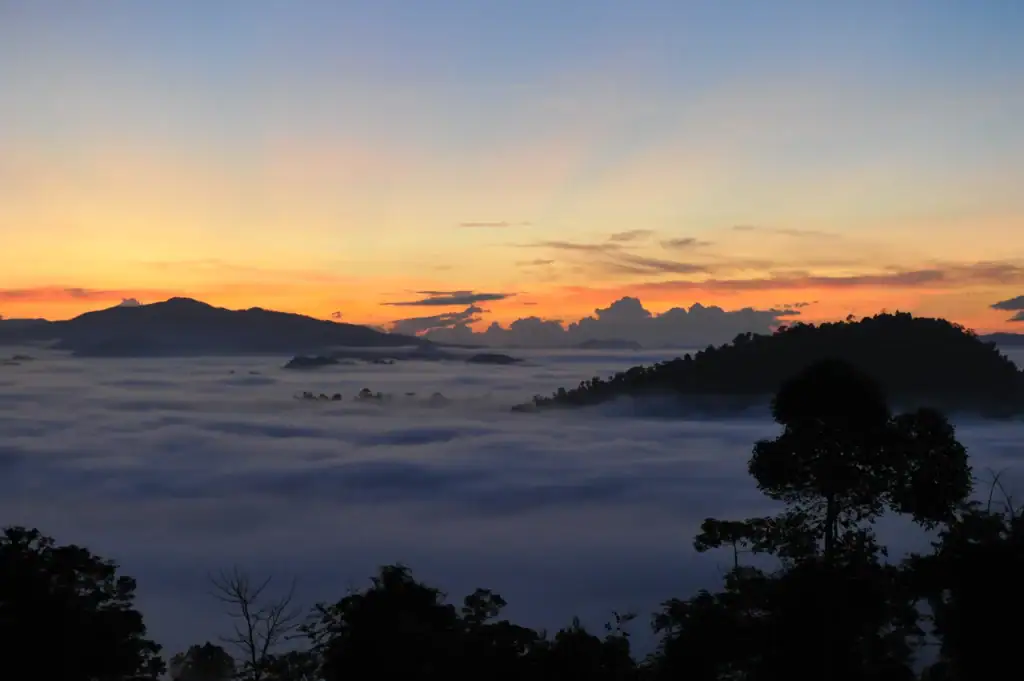 Danum Borneo Rainforest Lodge sunrise