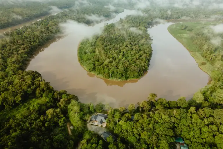 Kinabatangan Hornbill Lodge aerial